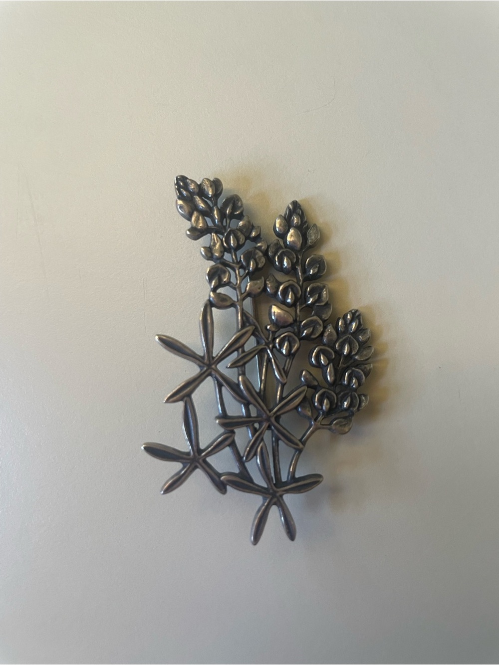 Retired James Avery Sterling Silver Bluebonnet Brooch